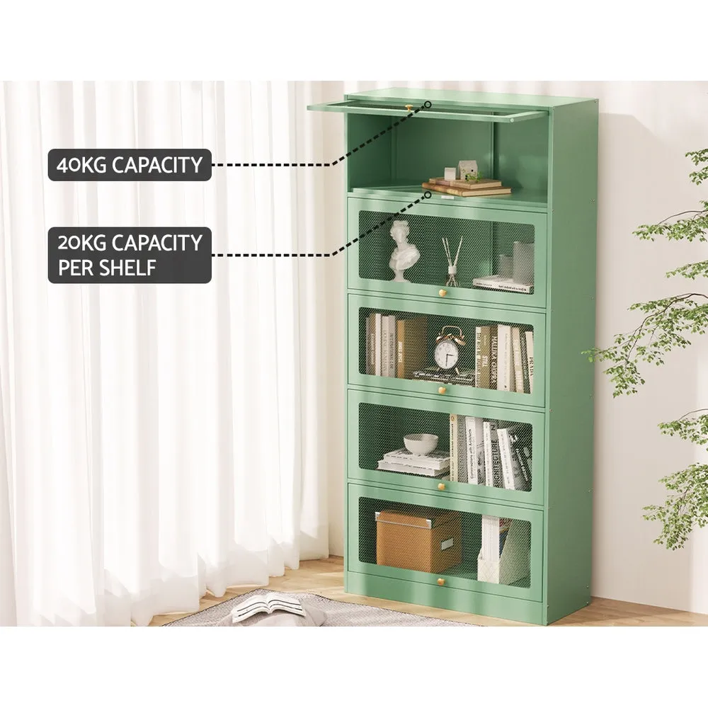 5-Tier Steel Mesh Sideboard Cabinet, Green - ArtissIn Elia