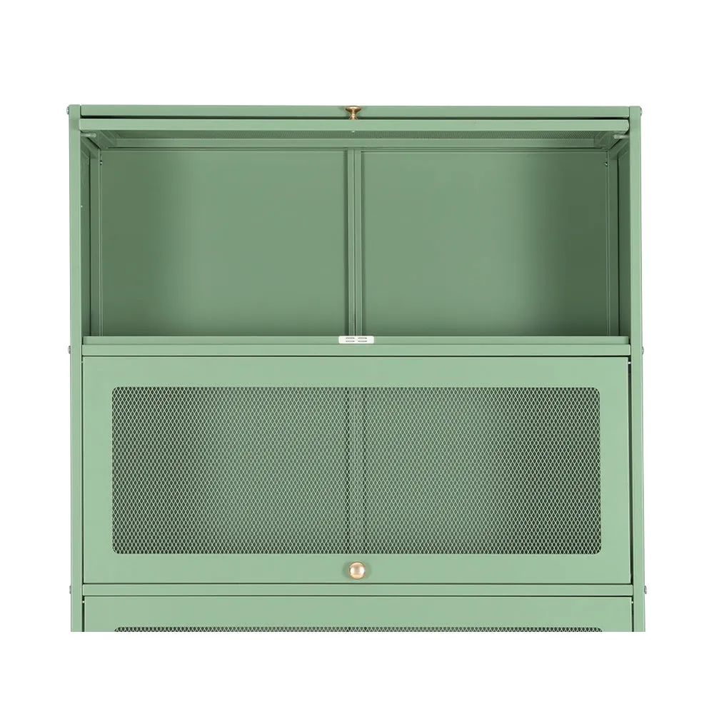 5-Tier Steel Mesh Sideboard Cabinet, Green - ArtissIn Elia