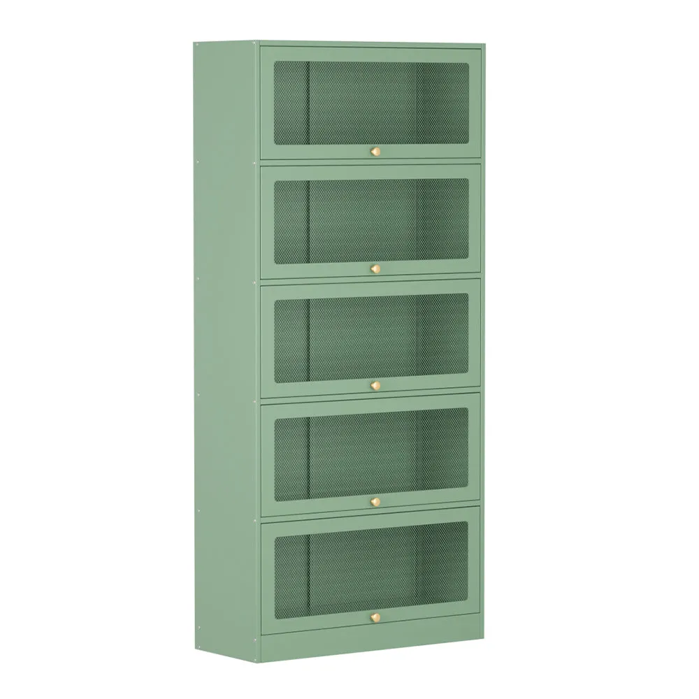 5-Tier Steel Mesh Sideboard Cabinet, Green - ArtissIn Elia