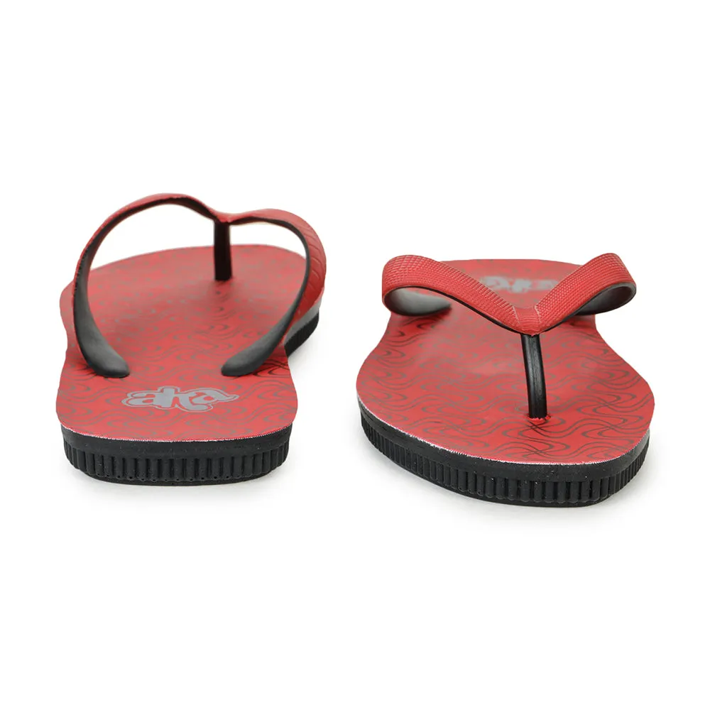 A-HA Casual Red Flip Flop For Men PU-HAWAI-4 By Liberty