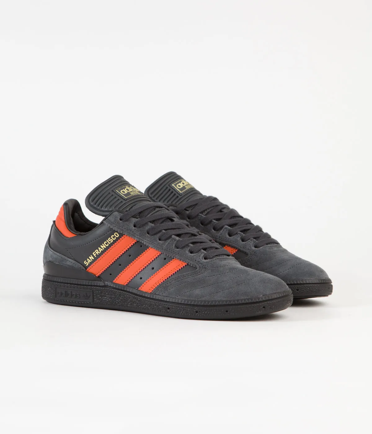 Adidas Busenitz Shoes - Carbon / Collegiate Orange / Core Black