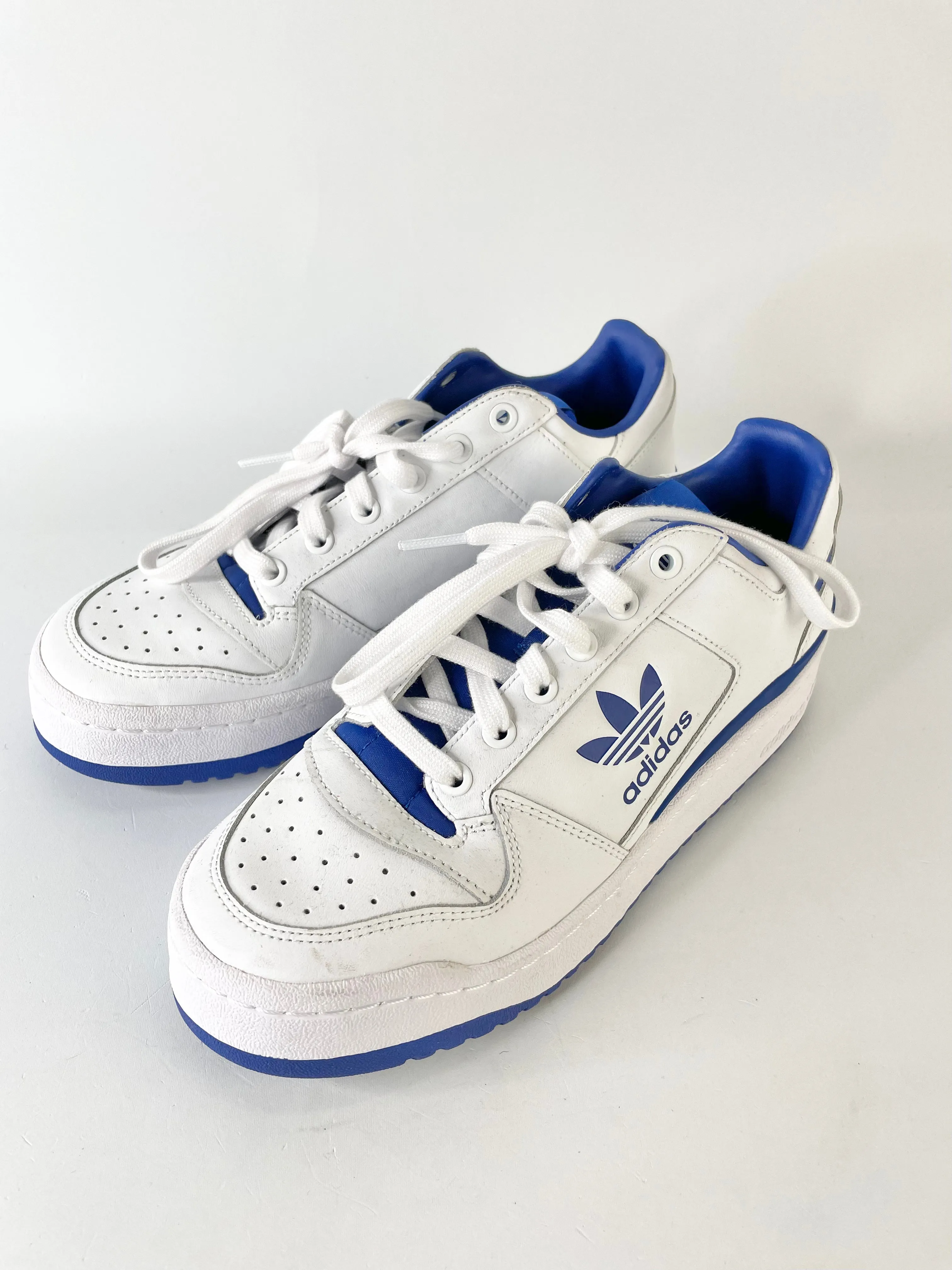 Adidas Forum Bold White & Royal Blue Sneakers - EU41