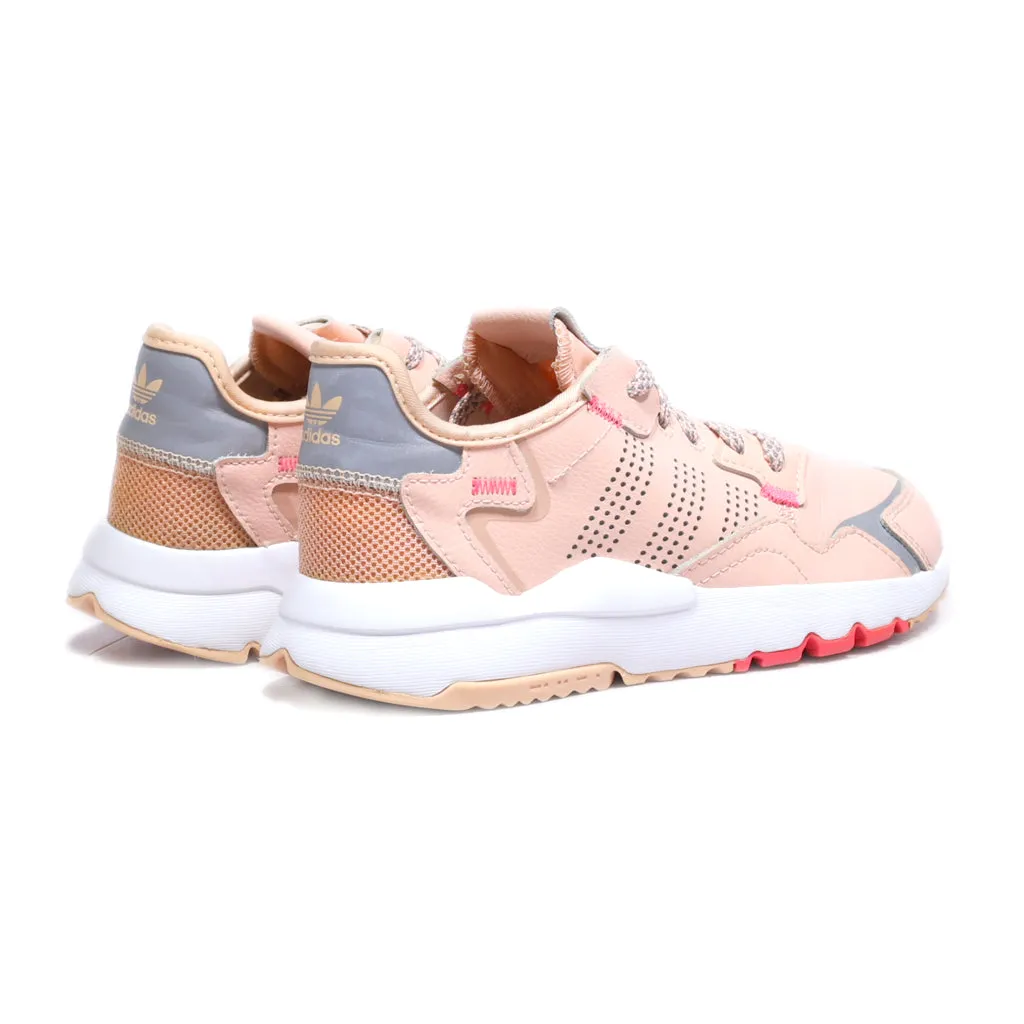 Adidas Nite Jogger C Sneakers Leather Pink Colour For Kids