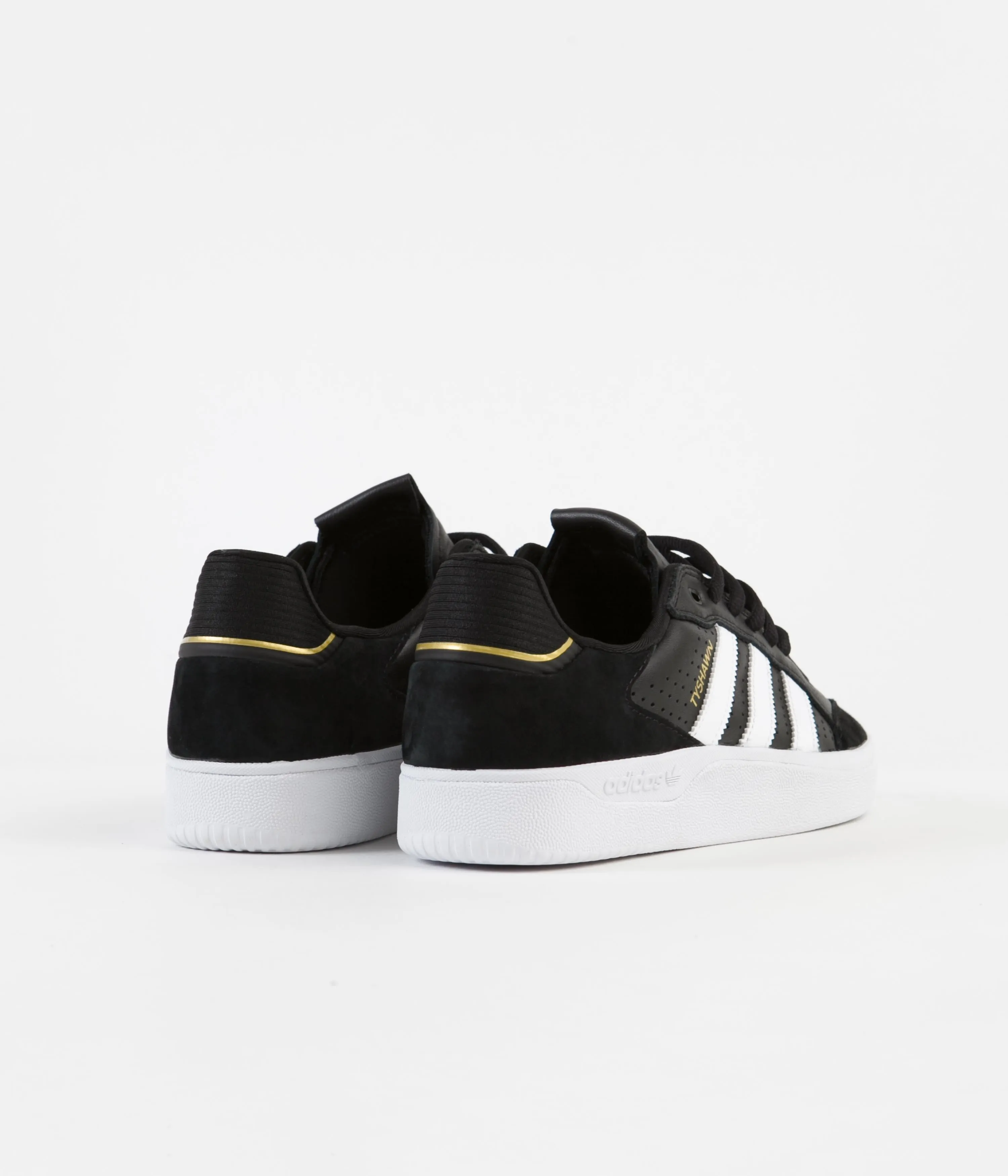 Adidas Tyshawn Low Shoes - Core Black / FTWR White / Gold Metallic