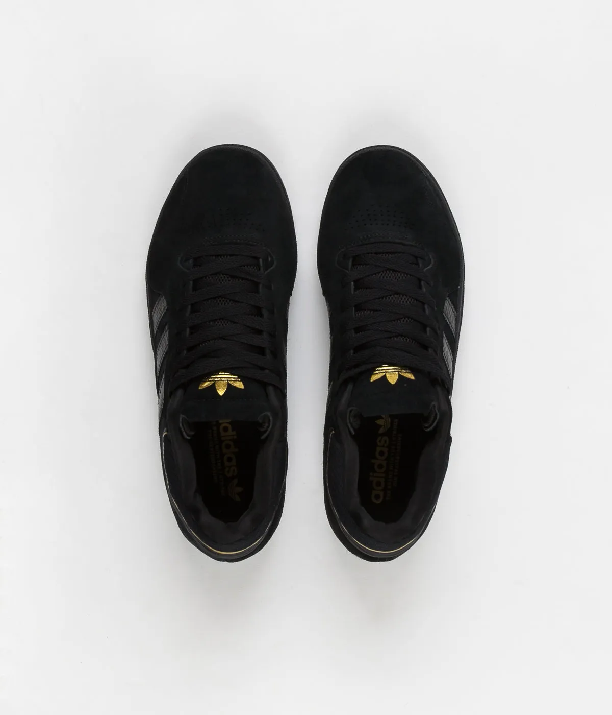 Adidas Tyshawn Shoes - Core Black / Core Black / Gold Metallic