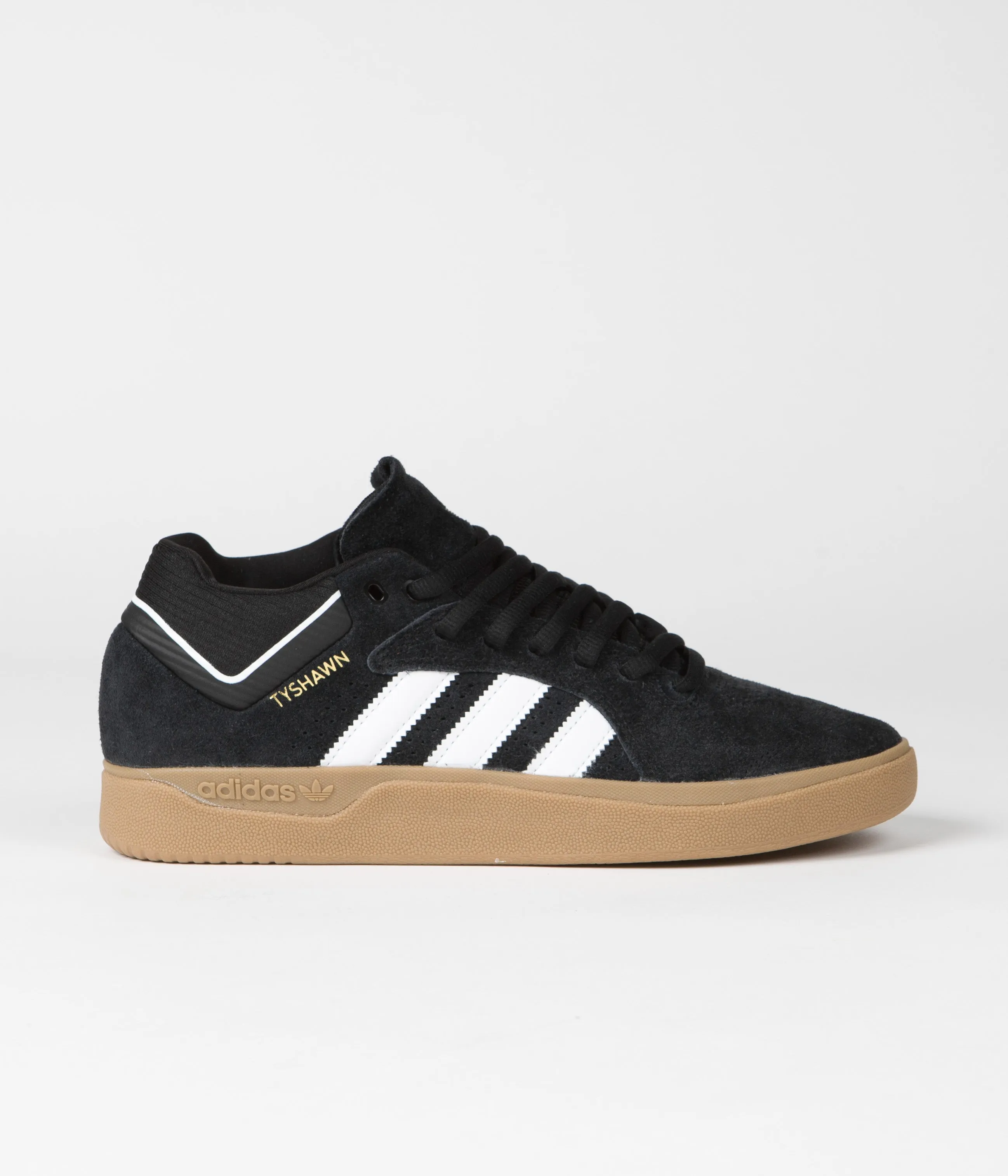 Adidas Tyshawn Shoes - Core Black / FTWR White / Gold Metallic