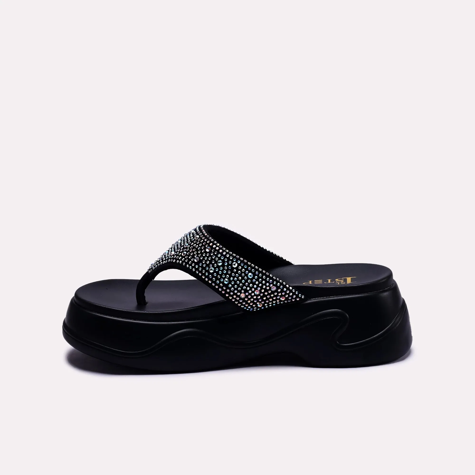 Allen Black Platform Flip Flops 0412283