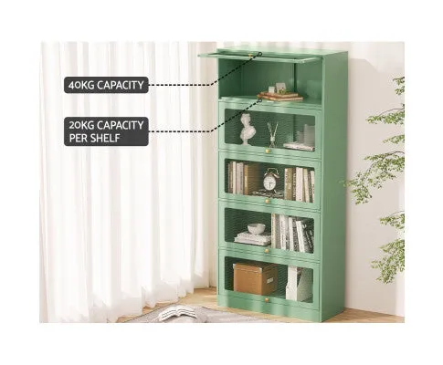 ArtissIn Buffet Sideboard Cupboard Cabinet Storage Mesh Doors Metal Green ELIA