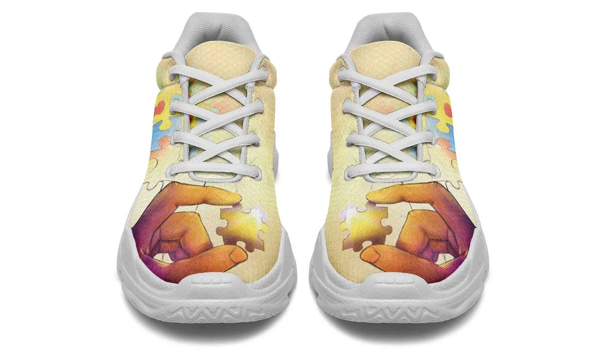 Artistic Autism Awareness Chunky Sneakers