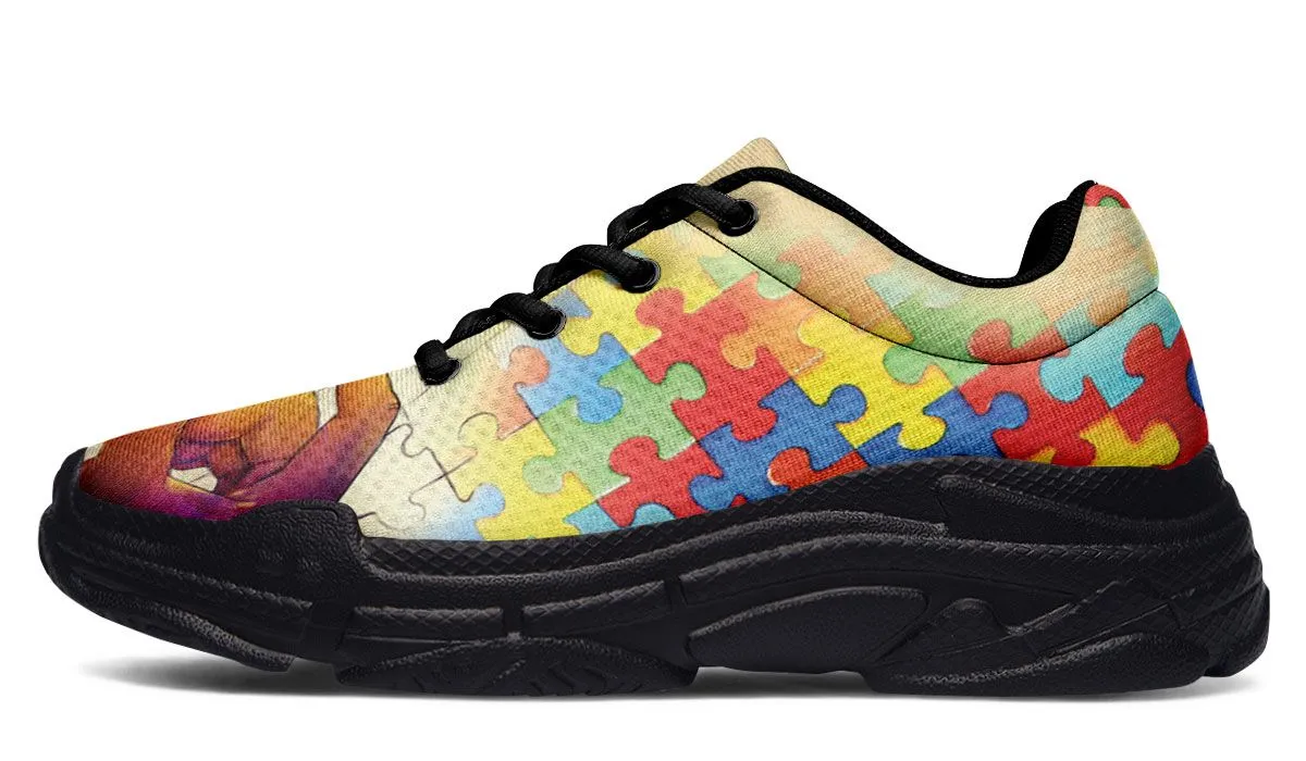 Artistic Autism Awareness Chunky Sneakers