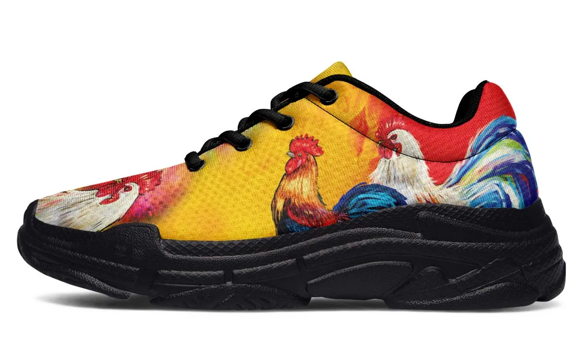 Artistic Rooster Chunky Sneakers