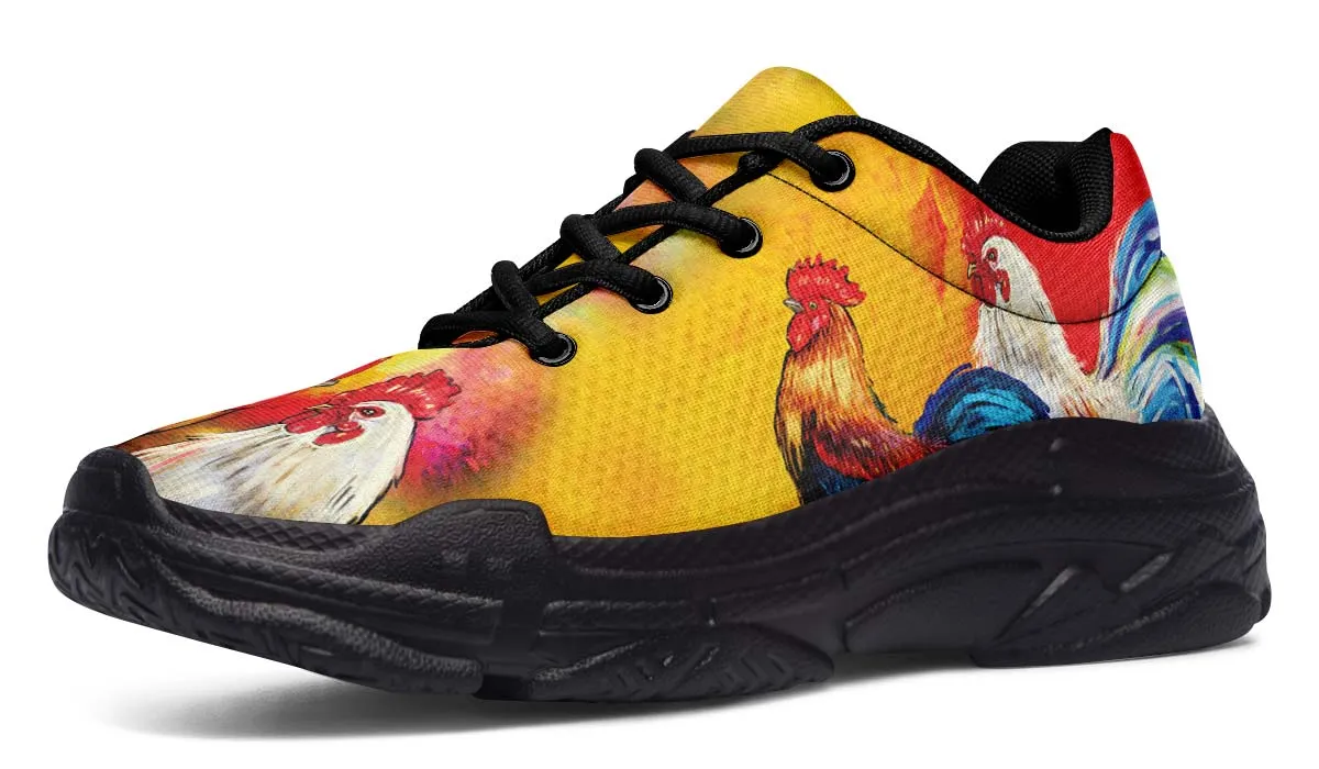 Artistic Rooster Chunky Sneakers