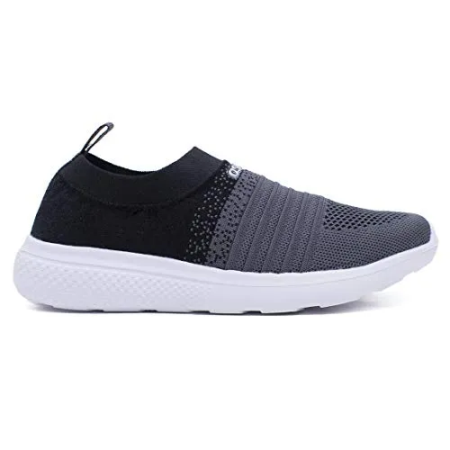 ASIAN Women's Elasto-02 Grey Knitted,Sports,Walking,Slipon Shoes UK-4
