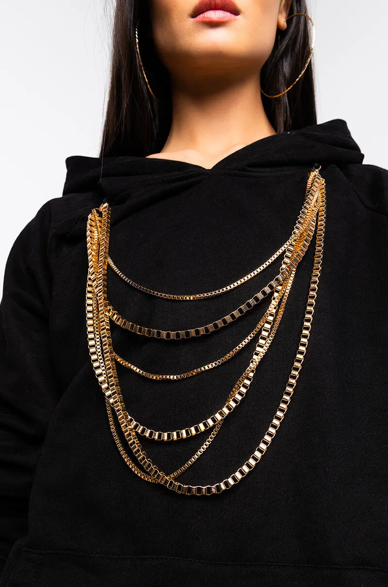 AXEL CHAIN DETAIL SWEATSHIRT BLACK