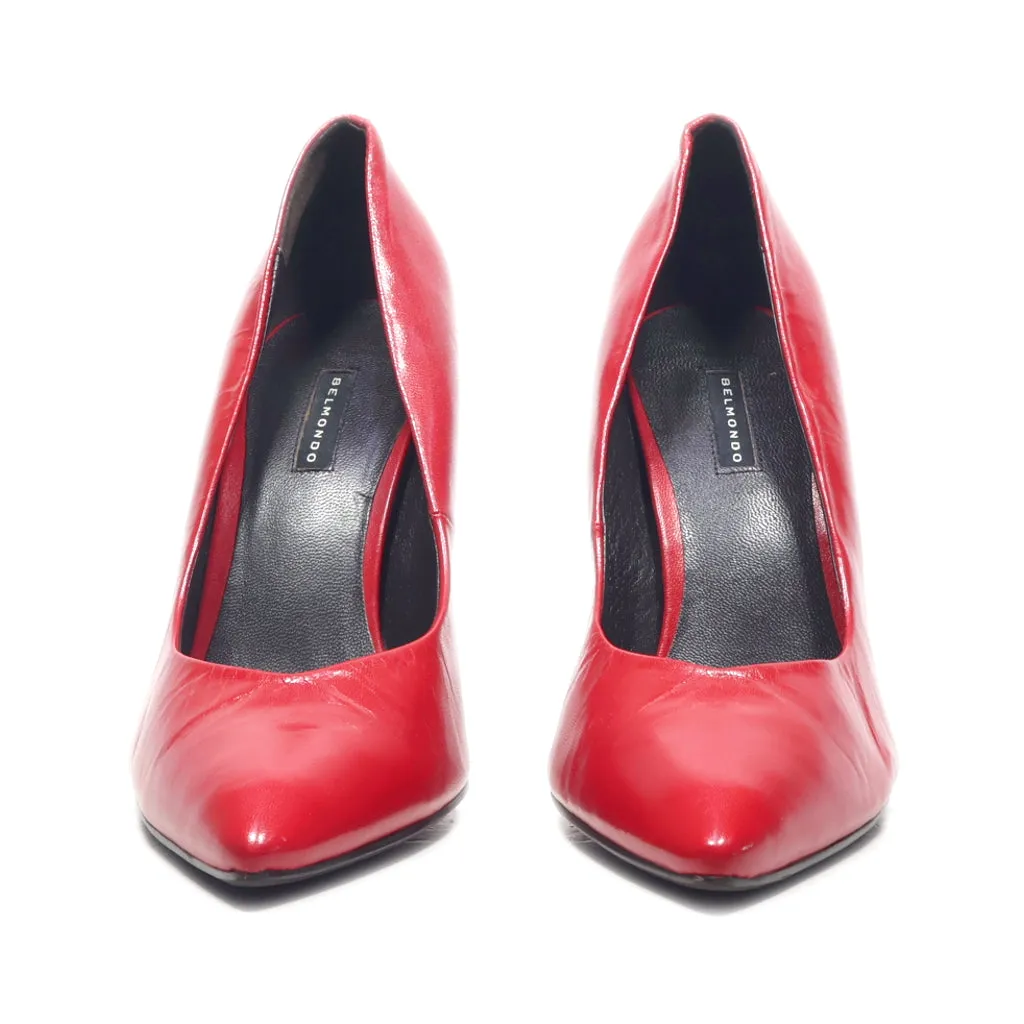 Belmondo High-Heel Shoes Leather Red Colour For Women