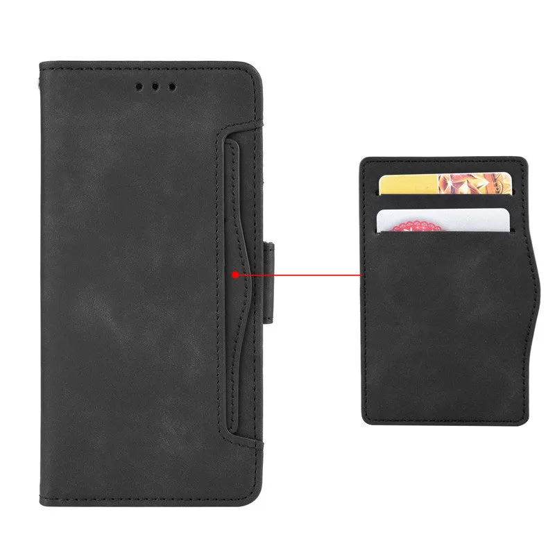 Black Flip Card Slot Wallet Shockproof Phone Case for iPhone 11