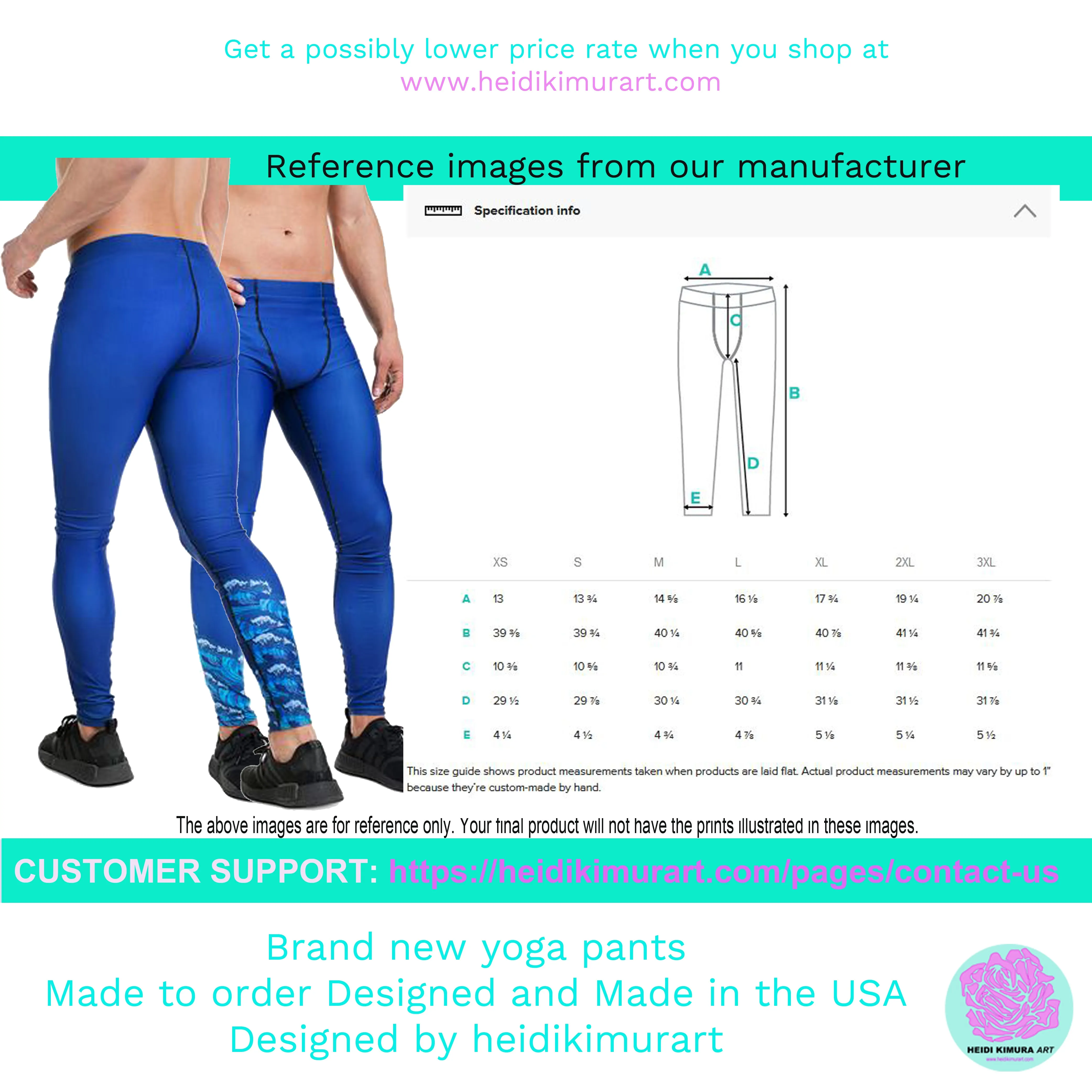 Blue Marble Meggings, Acrylic Pour Abstract Print Sexy Men's Workout Gym Run Tights