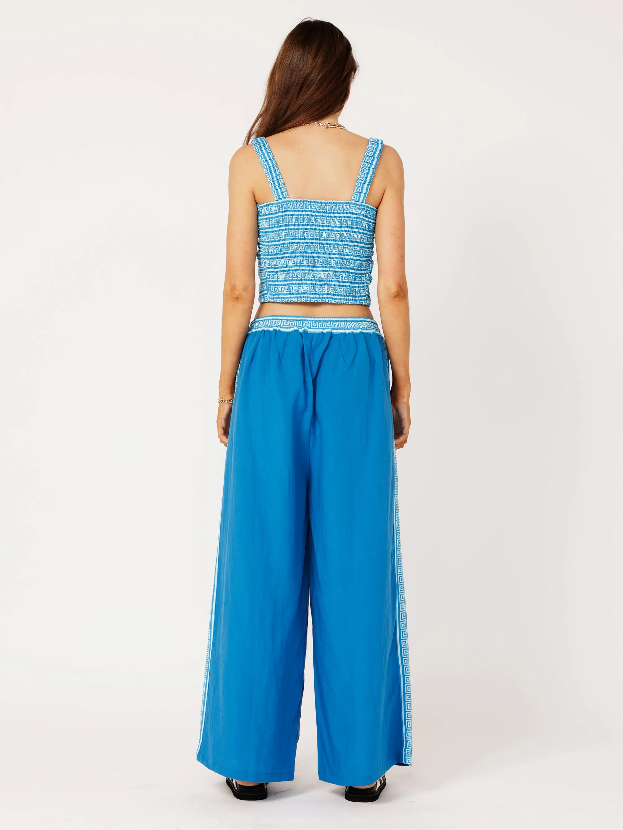 Border Pant | Cobalt Blue | Tencel Linen
