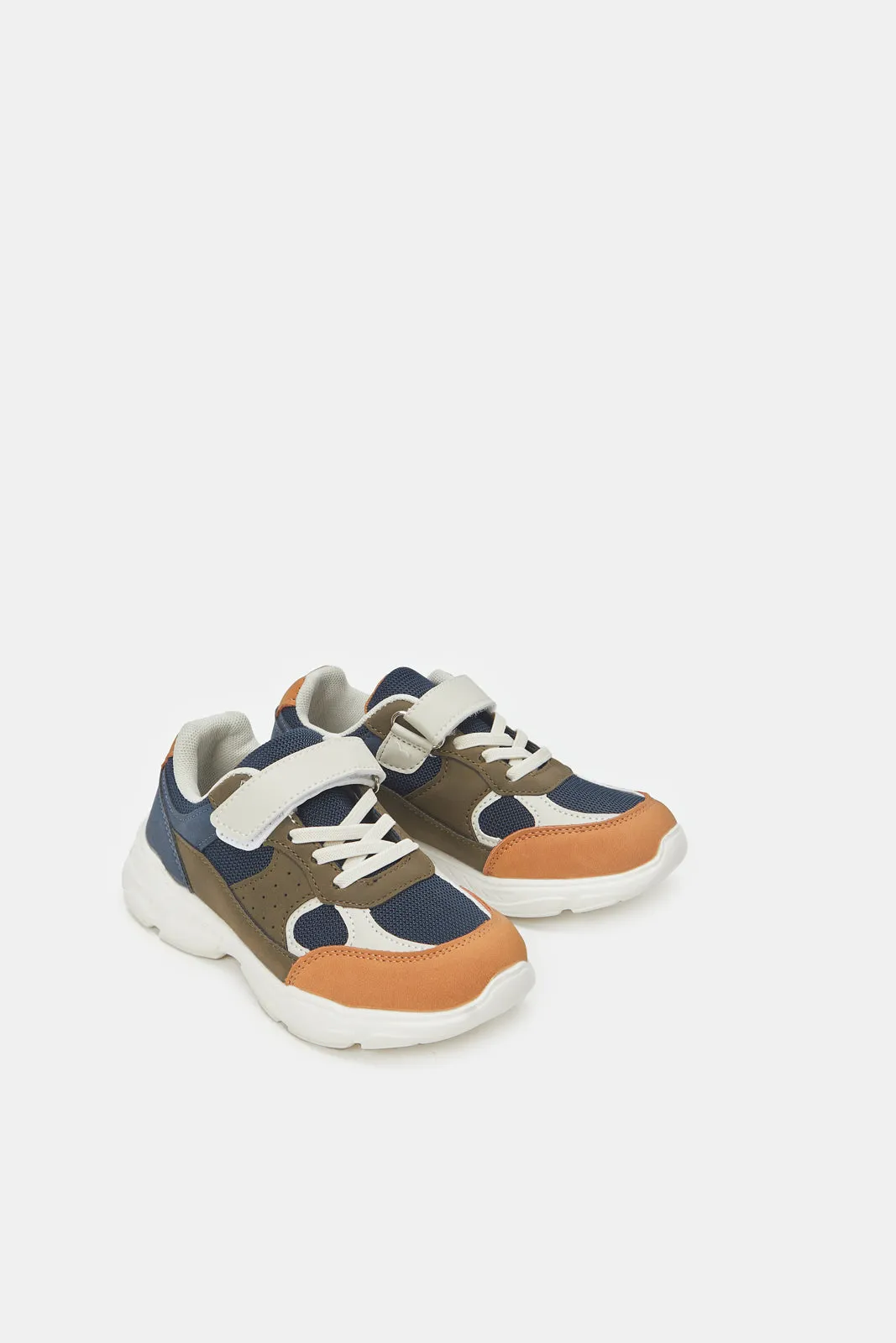 Boys Assorted Color Block Chunky Sneakers