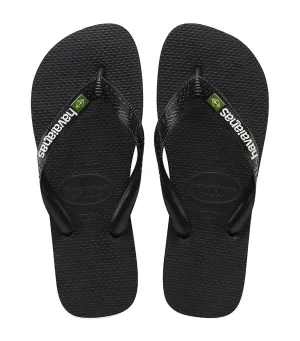 Brazil Logo Flip Flops - Black