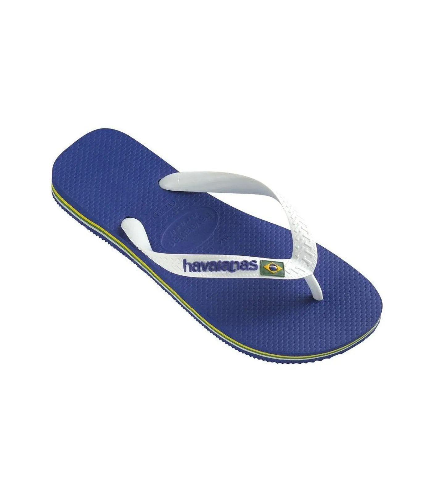 Brazil Logo Flip Flops - Marine Blue/White