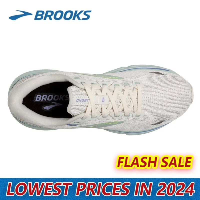 BROOKS Ghost 15 Women's Jogging Shoes Training Shoes Casual Sneakers Shock-absorbing outdoor running shoes are comfortable