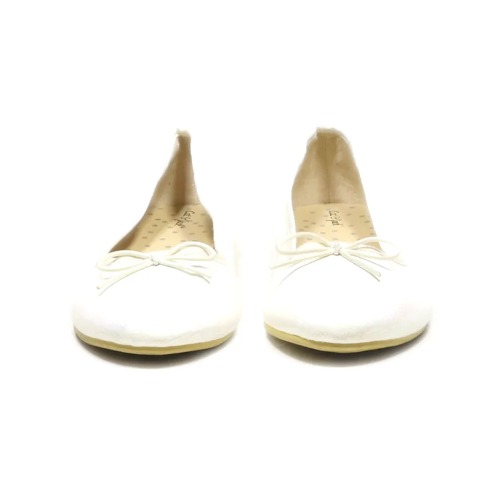 Cat & Jack Ballerinas Leather White Colour For Women