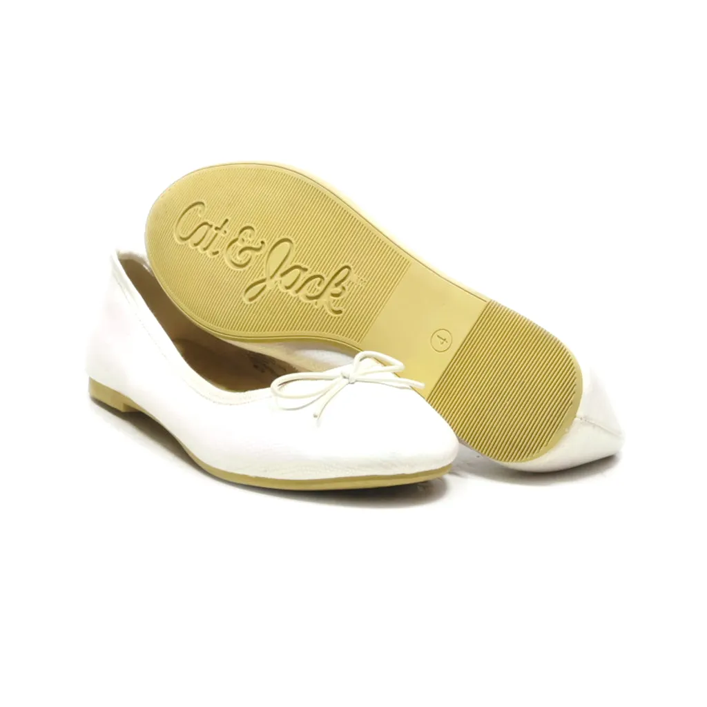 Cat & Jack Ballerinas Leather White Colour For Women