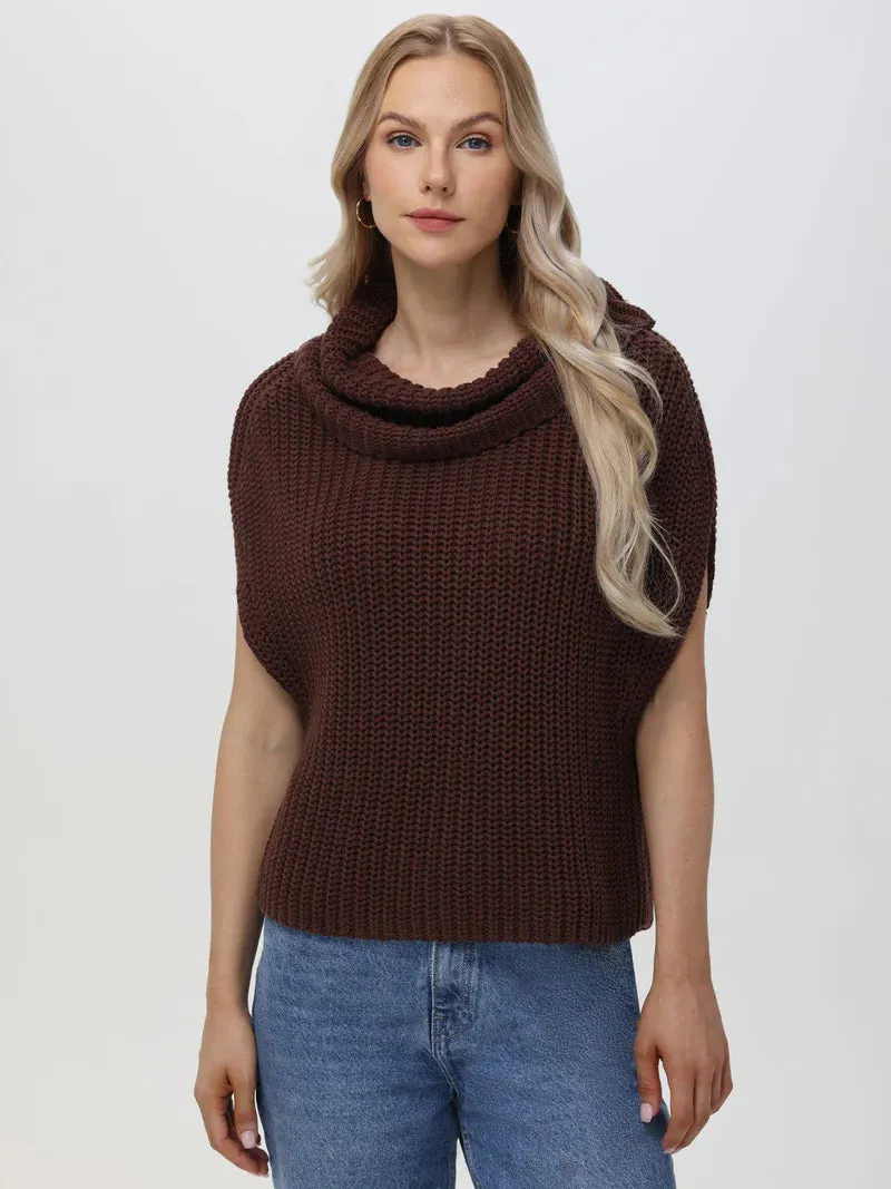 Cate Sleeveless Turtleneck Sweater