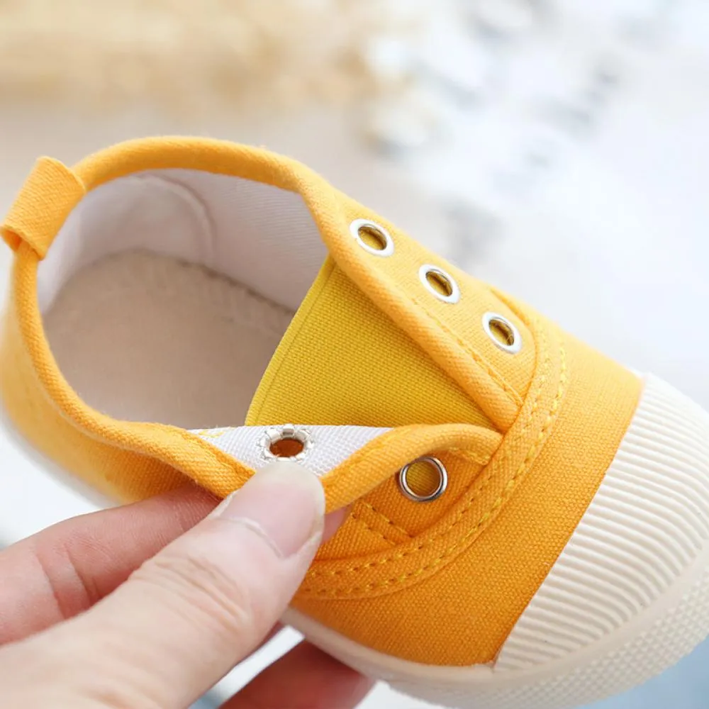 Children's Canvas Shoes Solid Simple Shoes Unisex Neutral Wholesale Baby Shoes Suppliers