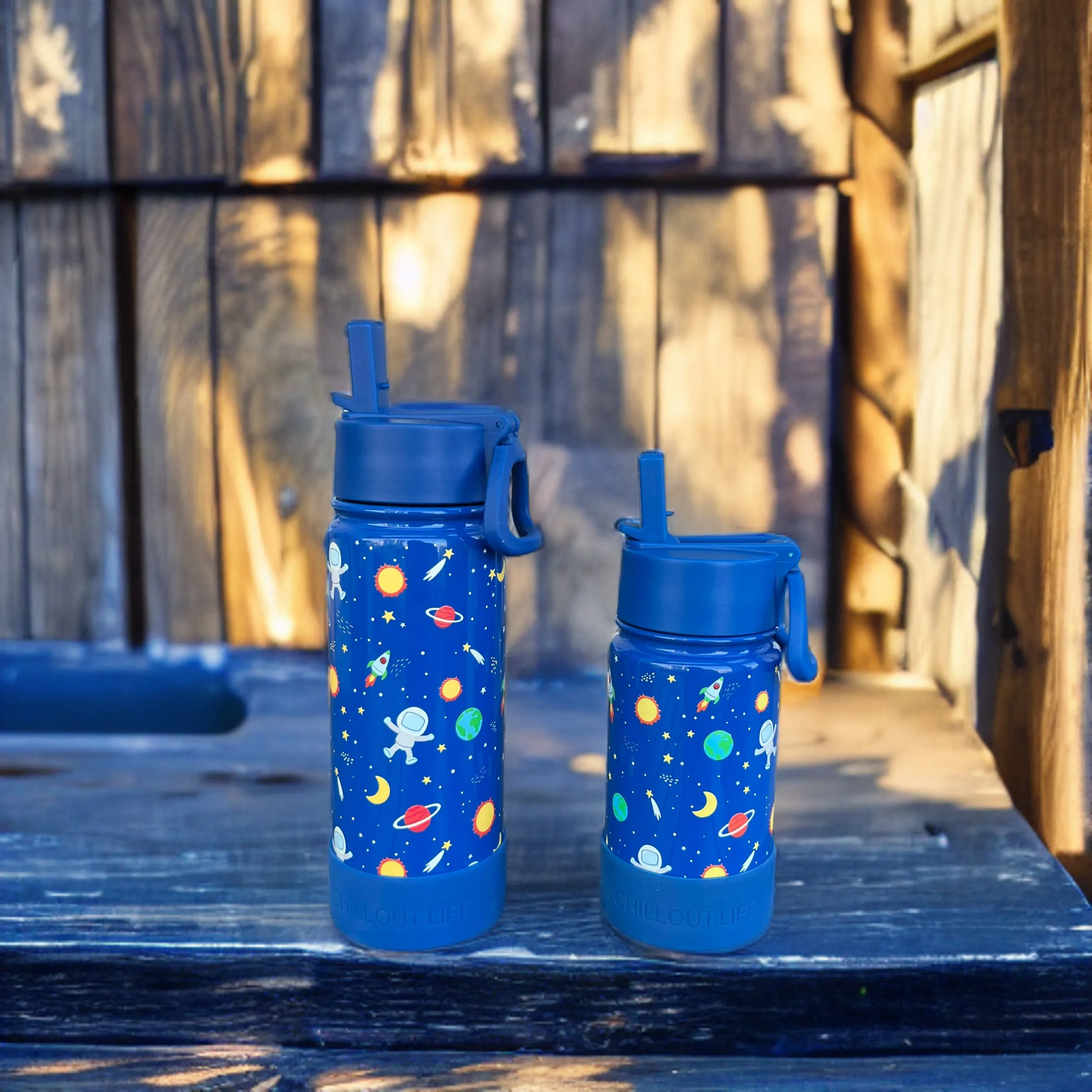 CHILLOUT LIFE 17 oz Insulated Water Bottle with Straw Lid for Kids and Adult   Cute Waterproof Stickers