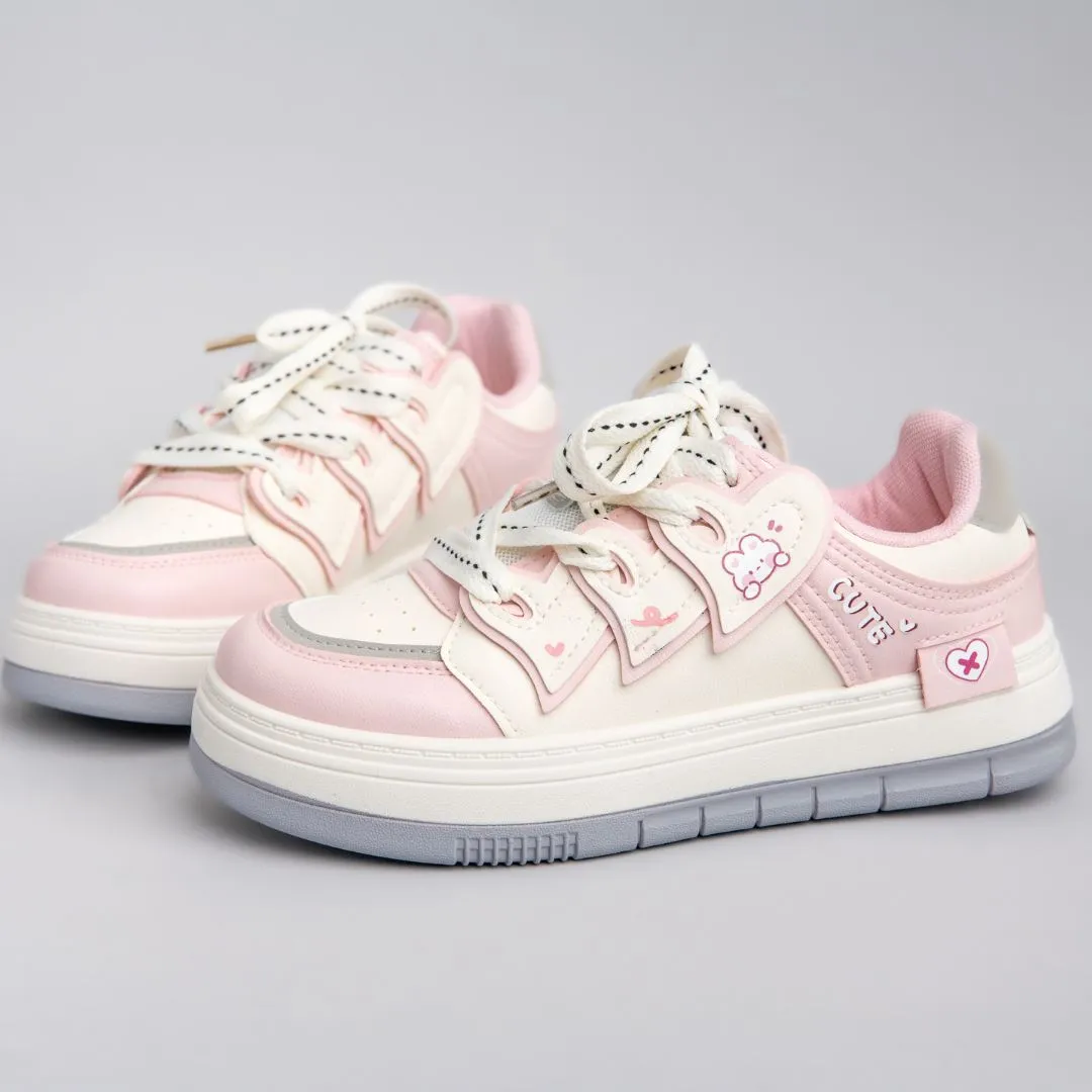 *CLEARANCE* Pretty Pastel Cute Bunny Casual Sneakers - Women's