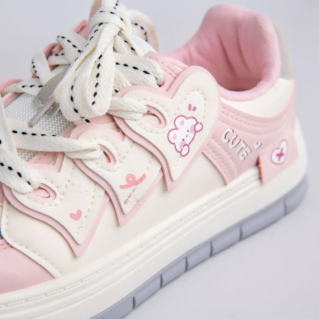 *CLEARANCE* Pretty Pastel Cute Bunny Casual Sneakers - Women's