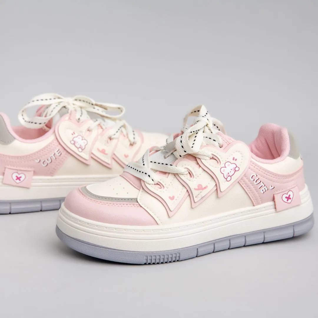 *CLEARANCE* Pretty Pastel Cute Bunny Casual Sneakers - Women's