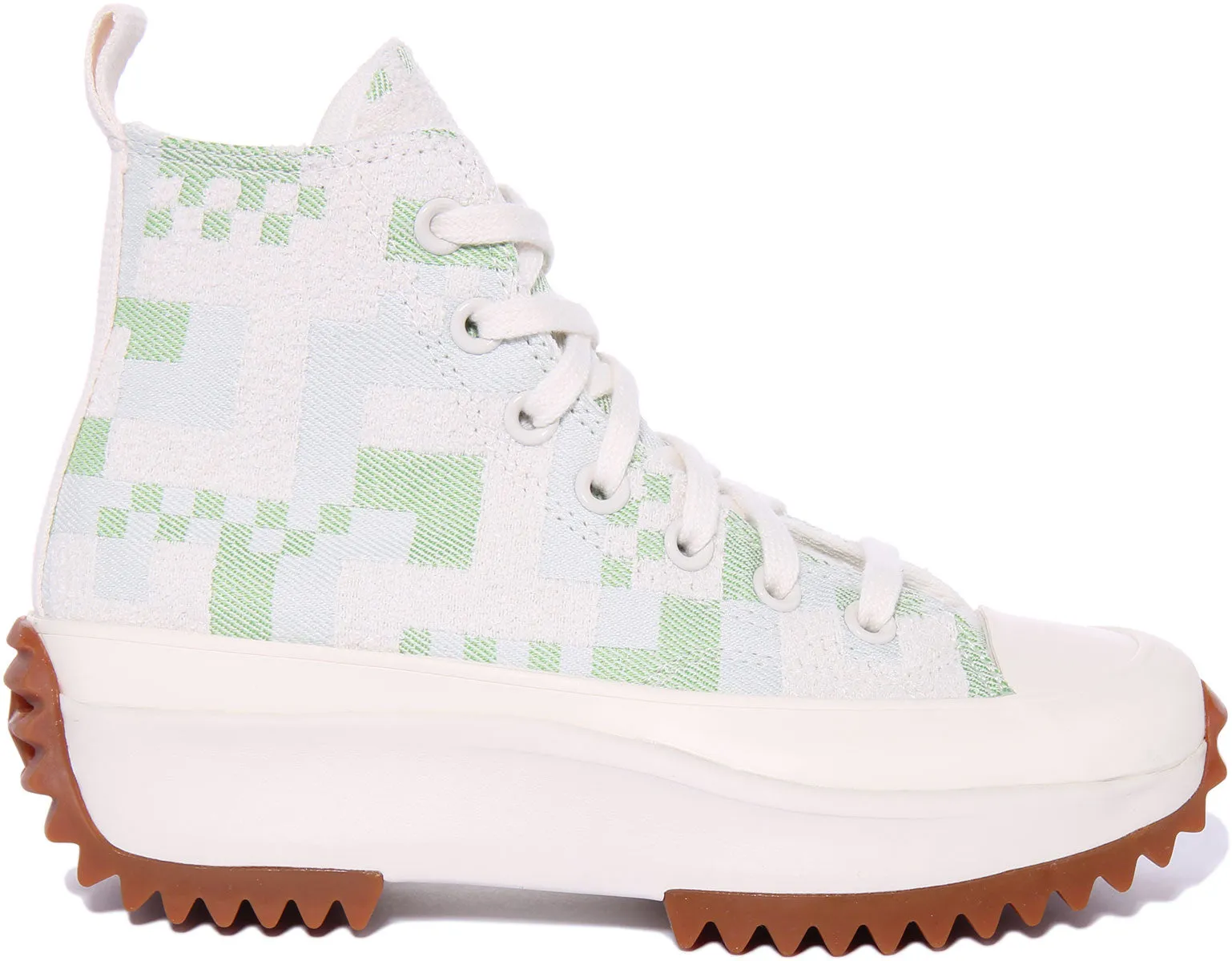 Converse Run Star Hike172715C In White Green Jacquard