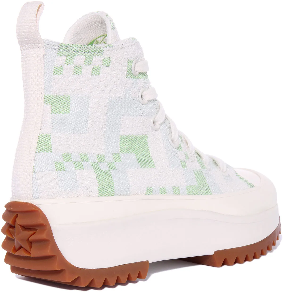 Converse Run Star Hike172715C In White Green Jacquard