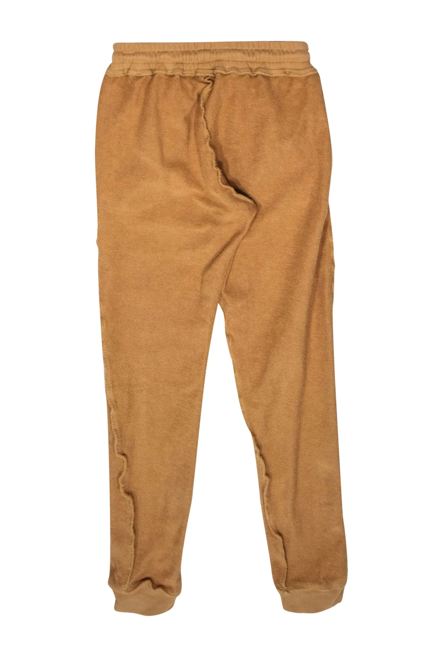 Danielle Guizio - Tan Textured Inside Out-Style Drawstring Jogger Sweatpants Sz XS