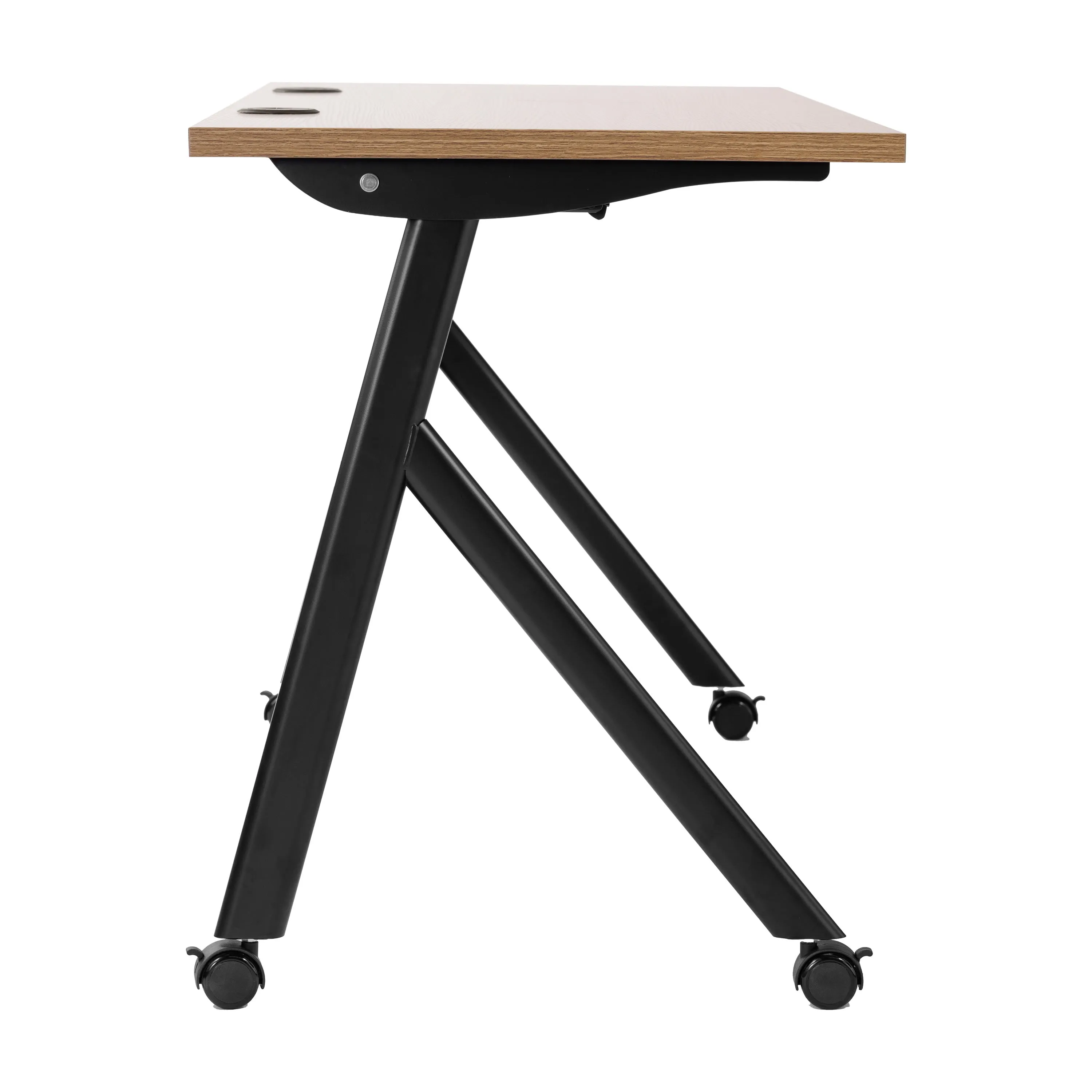 Davis Commercial Grade Heavy-Duty Nesting Flip Training Table with Y-Legs, Modesty Panel, Tabletop, and Frame