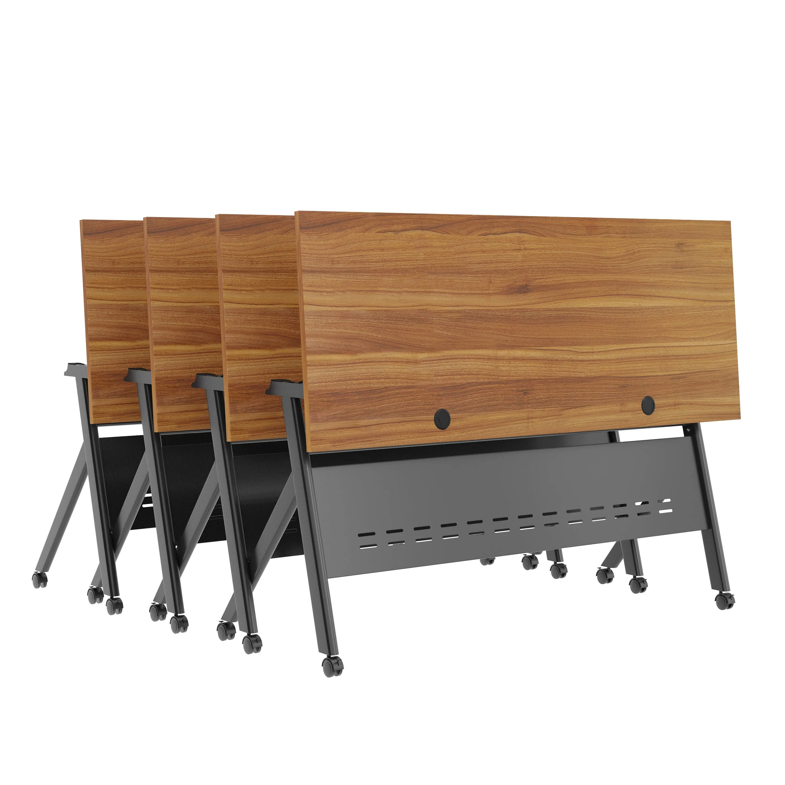 Davis Commercial Grade Heavy-Duty Nesting Flip Training Table with Y-Legs, Modesty Panel, Tabletop, and Frame