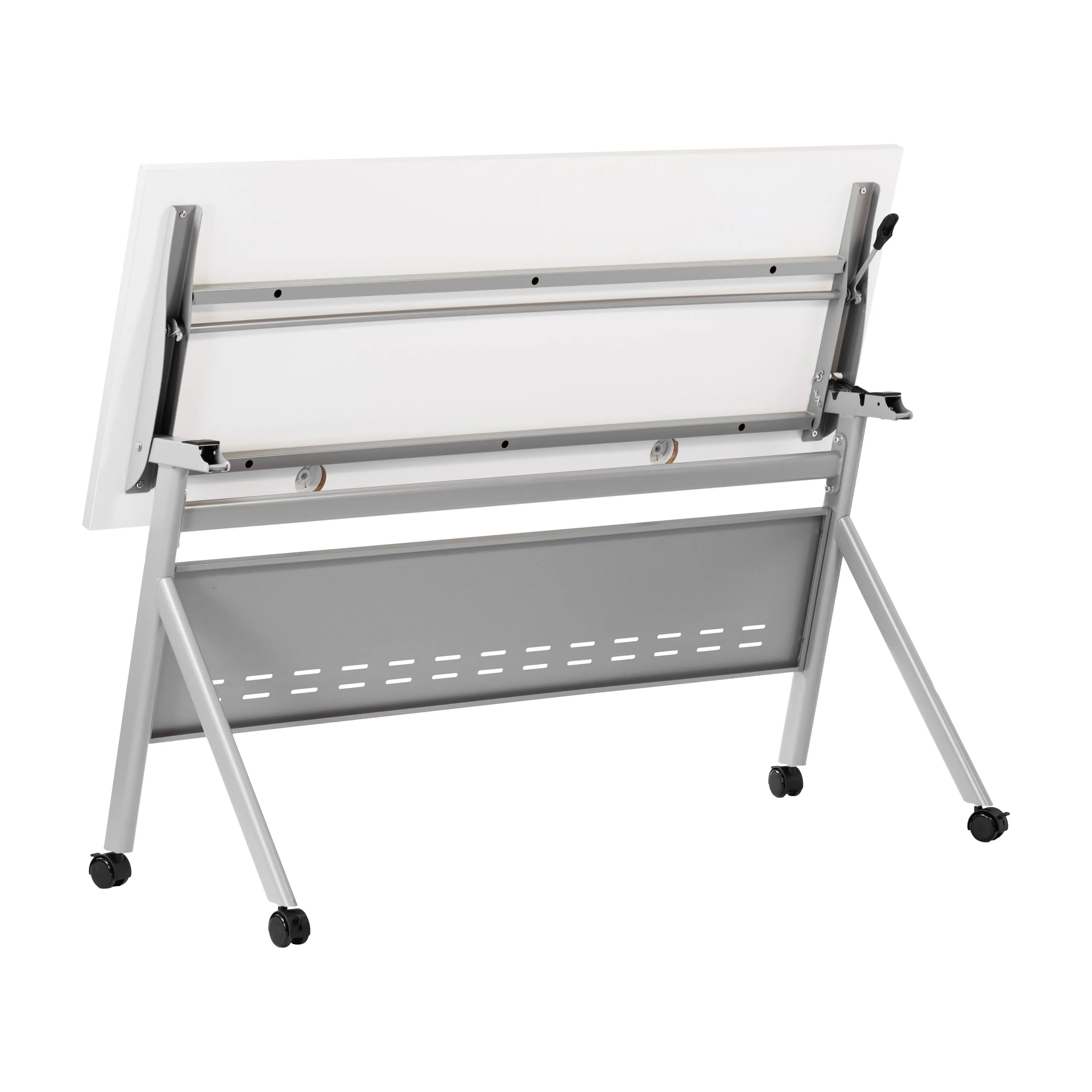 Davis Commercial Grade Heavy-Duty Nesting Flip Training Table with Y-Legs, Modesty Panel, Tabletop, and Frame