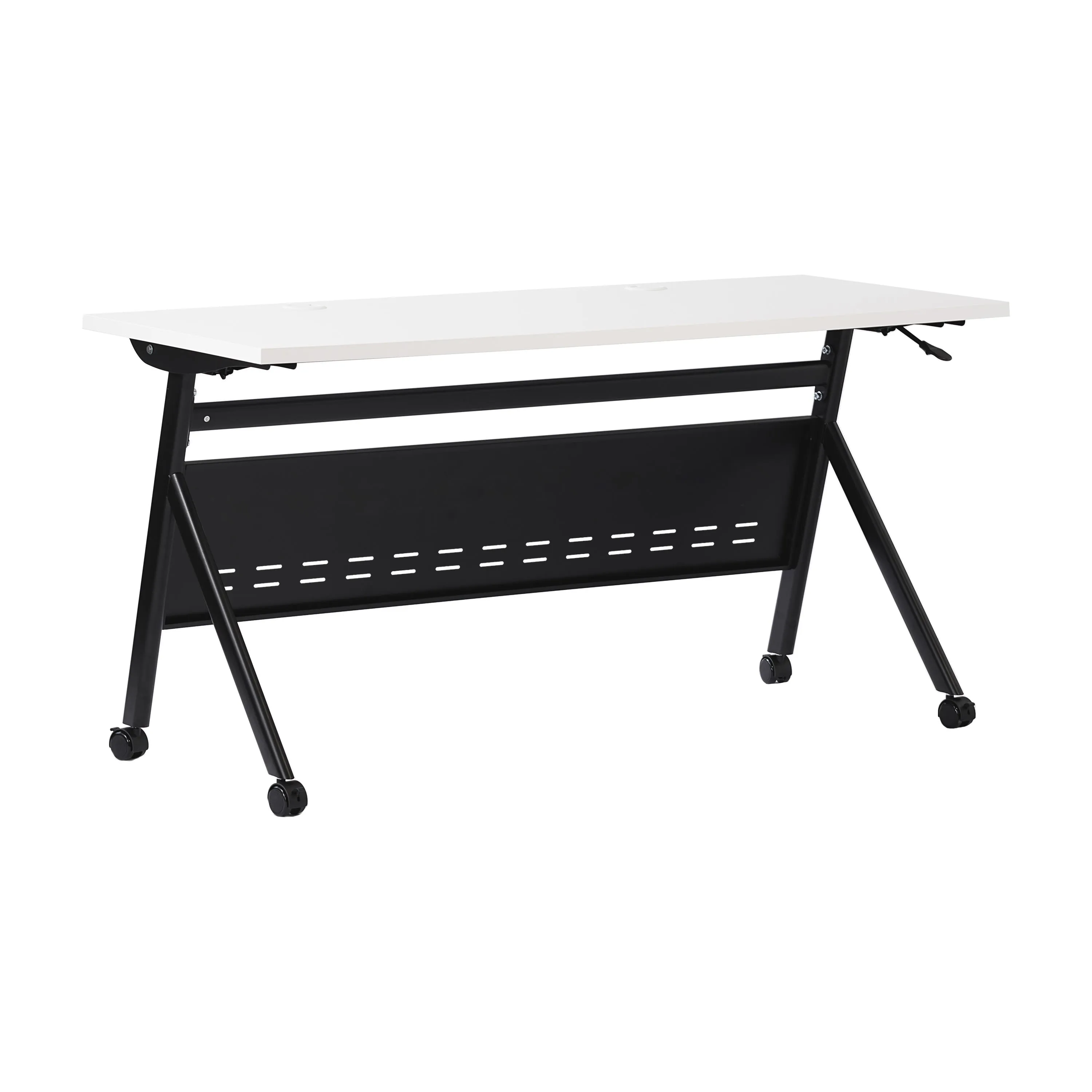 Davis Commercial Grade Heavy-Duty Nesting Flip Training Table with Y-Legs, Modesty Panel, Tabletop, and Frame