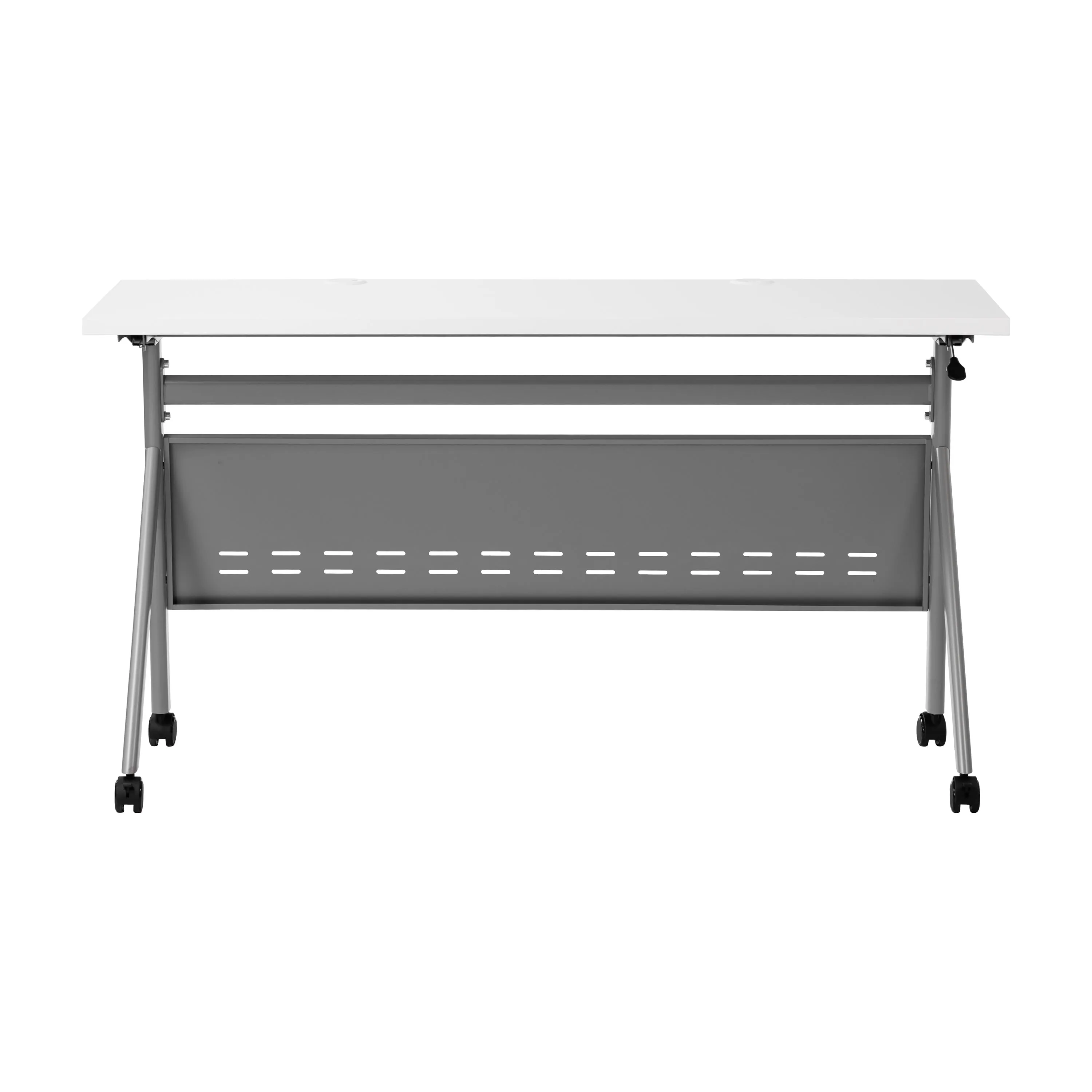 Davis Commercial Grade Heavy-Duty Nesting Flip Training Table with Y-Legs, Modesty Panel, Tabletop, and Frame