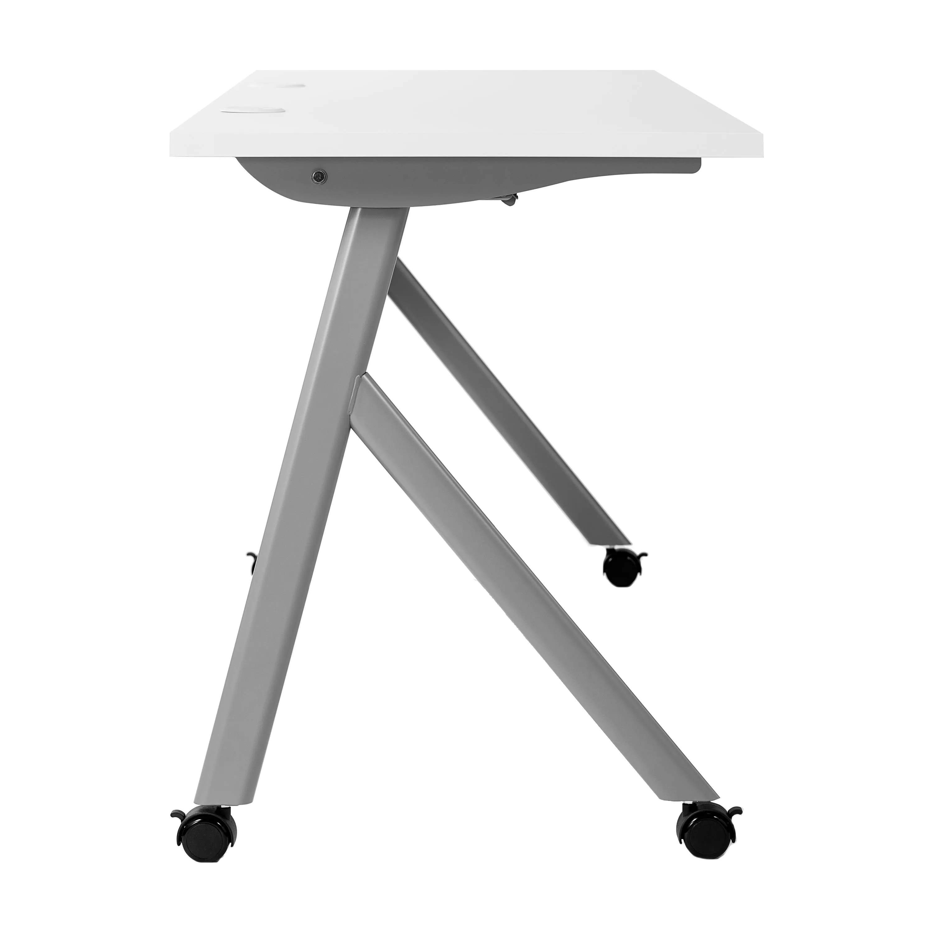 Davis Commercial Grade Heavy-Duty Nesting Flip Training Table with Y-Legs, Modesty Panel, Tabletop, and Frame