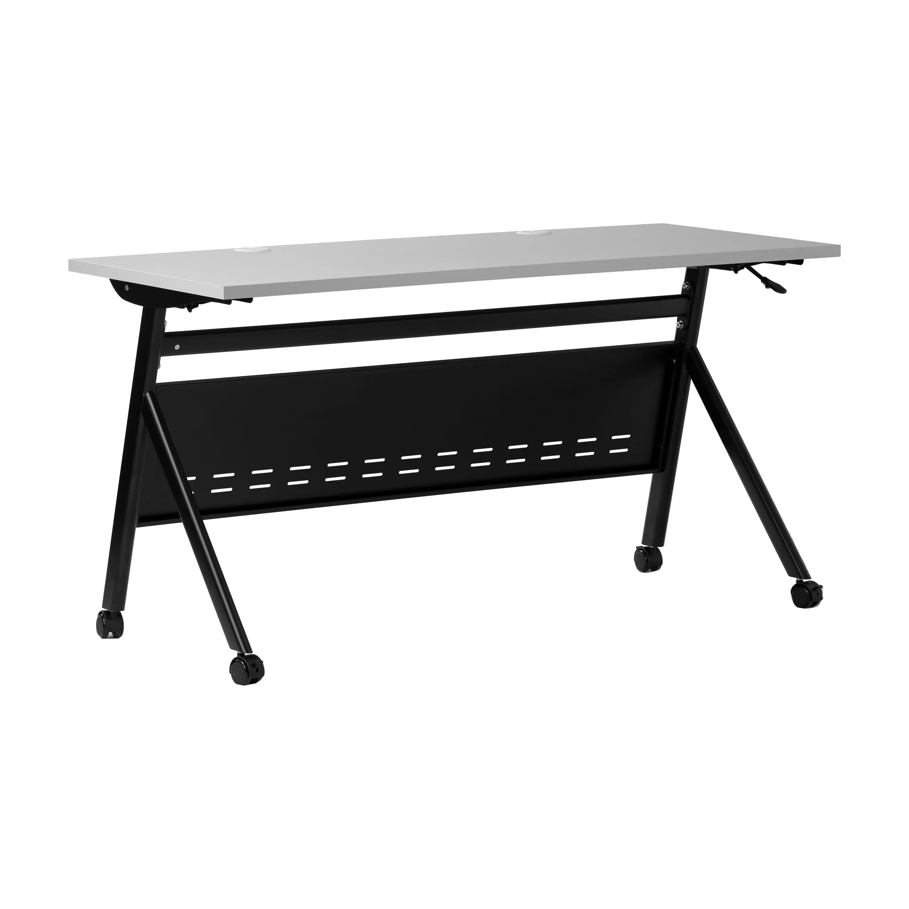 Davis Commercial Grade Heavy-Duty Nesting Flip Training Table with Y-Legs, Modesty Panel, Tabletop, and Frame