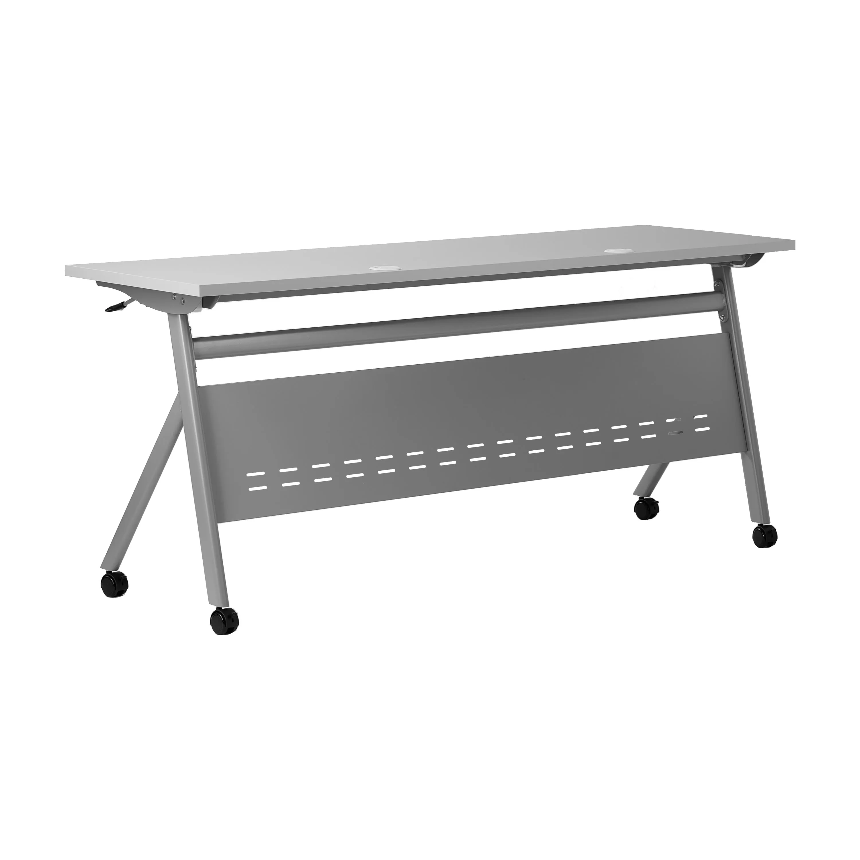 Davis Commercial Grade Heavy-Duty Nesting Flip Training Table with Y-Legs, Modesty Panel, Tabletop, and Frame