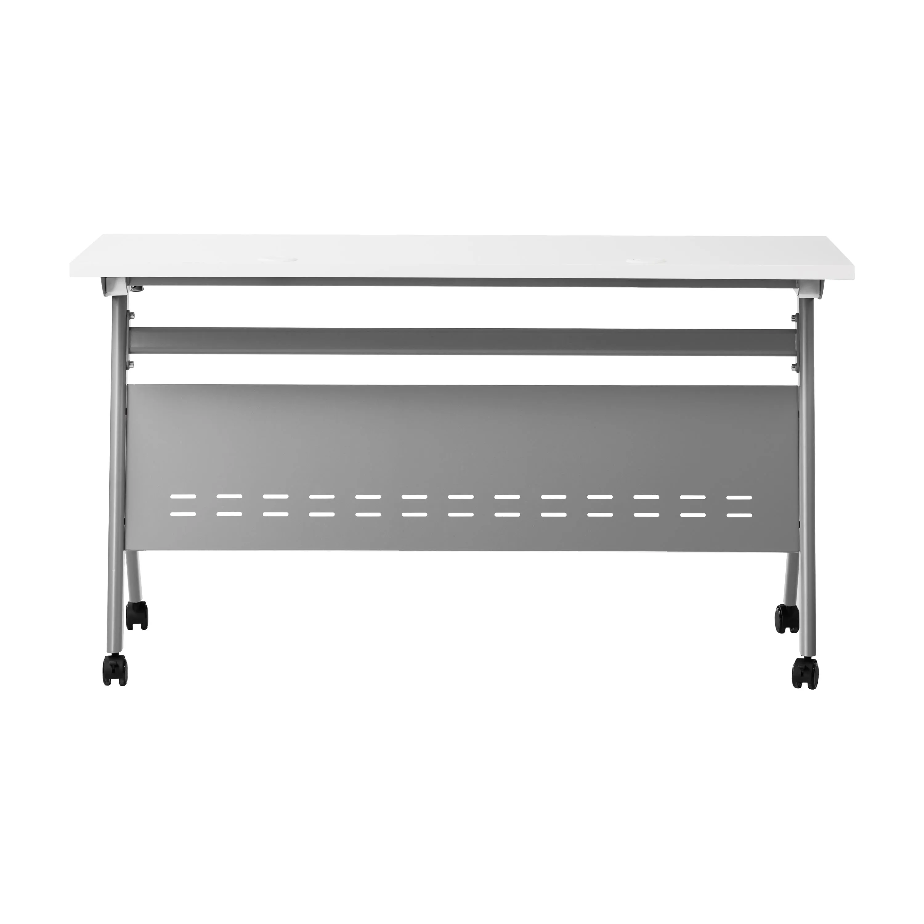 Davis Commercial Grade Heavy-Duty Nesting Flip Training Table with Y-Legs, Modesty Panel, Tabletop, and Frame