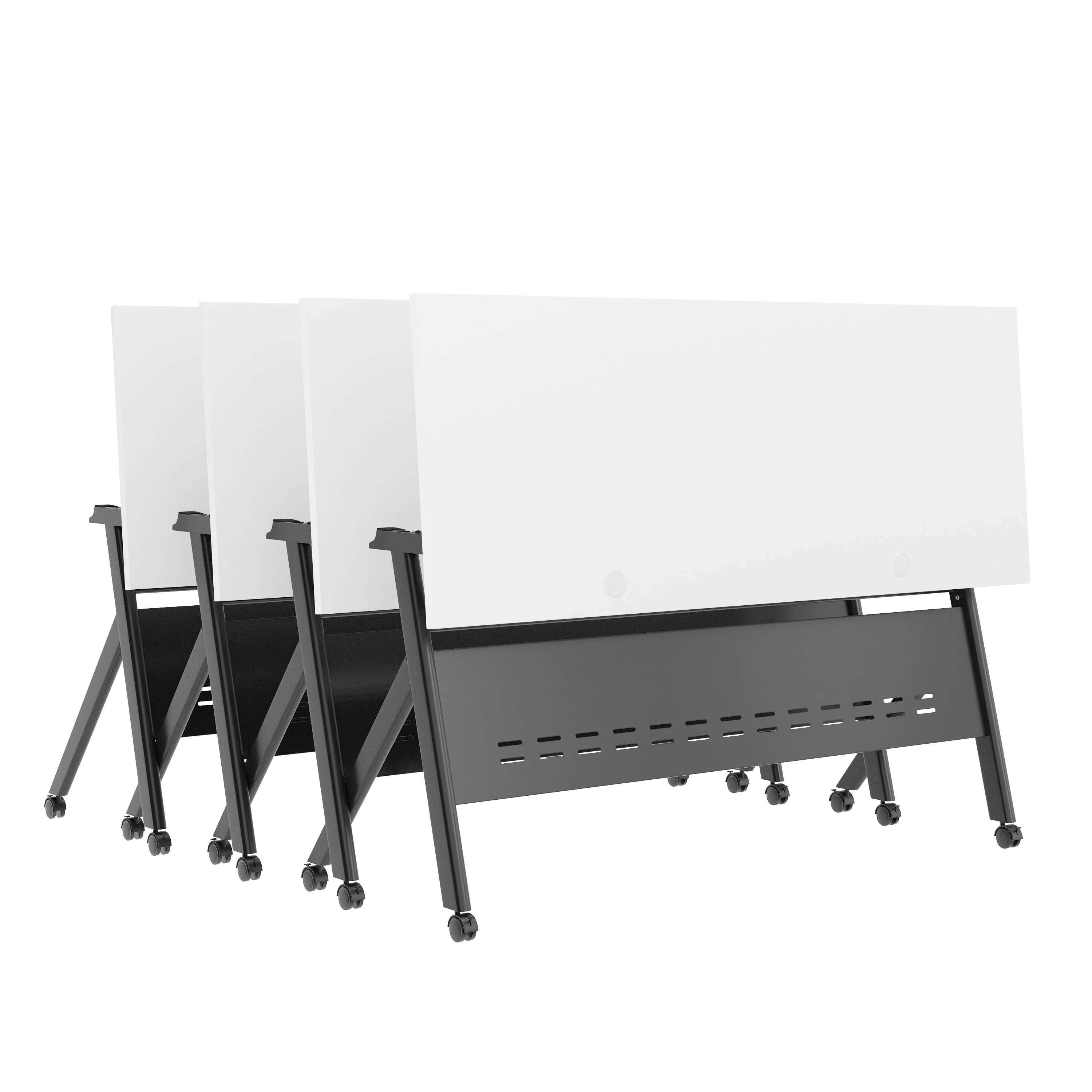 Davis Commercial Grade Heavy-Duty Nesting Flip Training Table with Y-Legs, Modesty Panel, Tabletop, and Frame