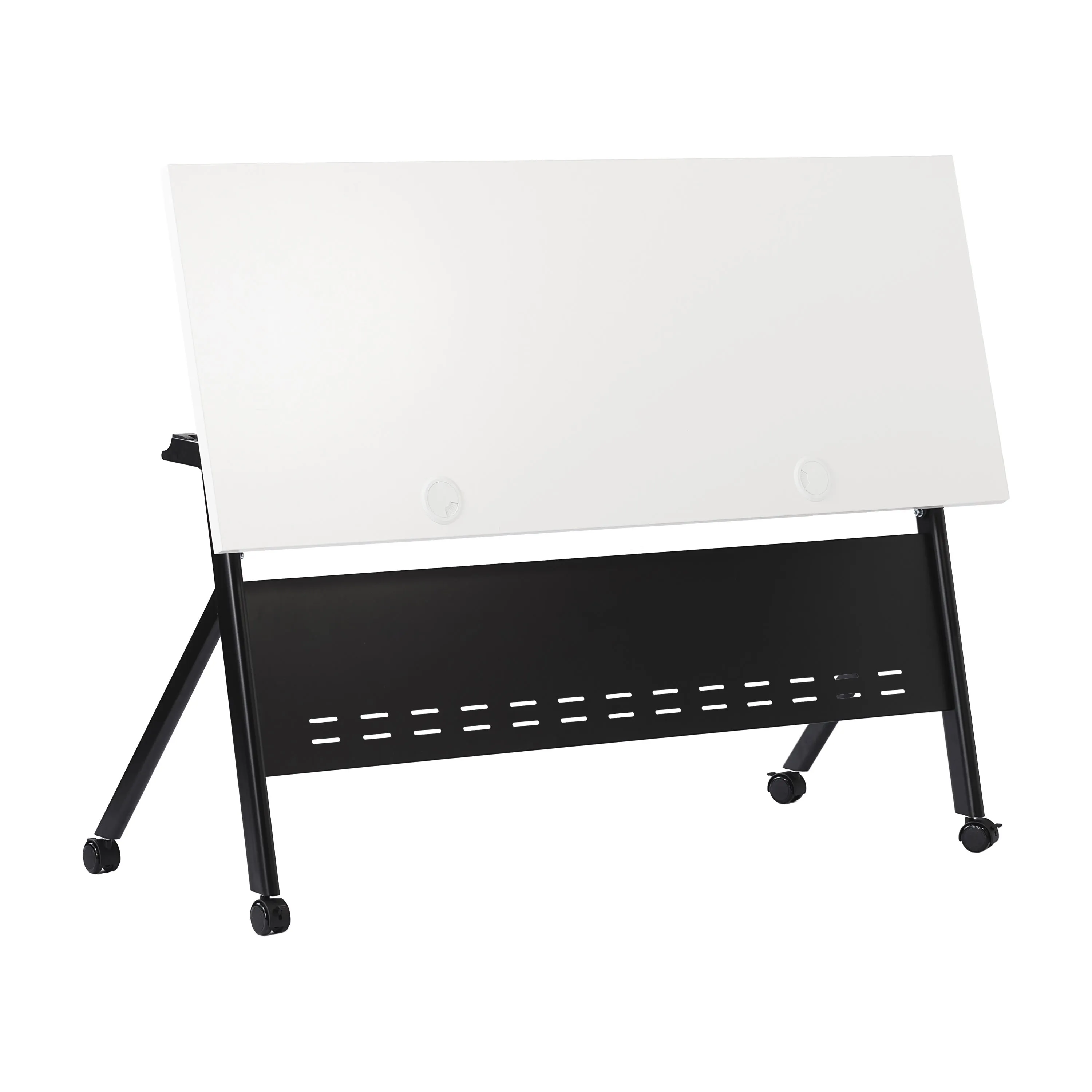 Davis Commercial Grade Heavy-Duty Nesting Flip Training Table with Y-Legs, Modesty Panel, Tabletop, and Frame