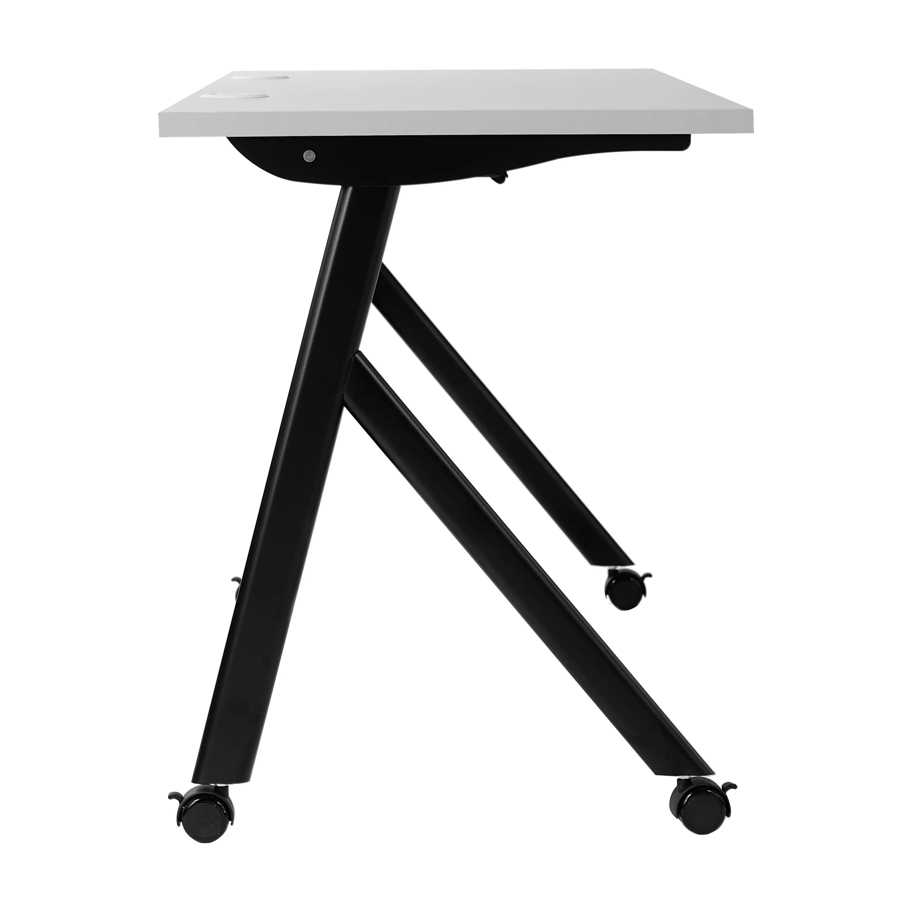 Davis Commercial Grade Heavy-Duty Nesting Flip Training Table with Y-Legs, Modesty Panel, Tabletop, and Frame