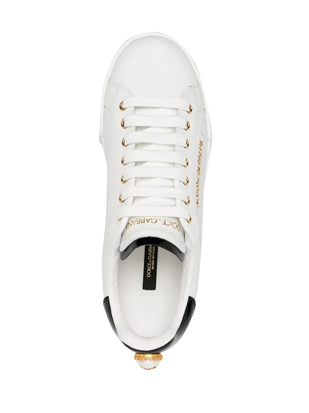 DOLCE & GABBANA Sporty and Chic Women's Sneakers - White and Black